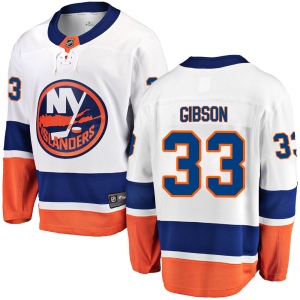 Men's Christopher Gibson New York Islanders Breakaway Away Jersey - White