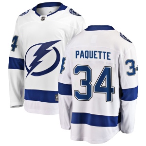 Men's Christopher Paquette Tampa Bay Lightning Breakaway Away Jersey - White