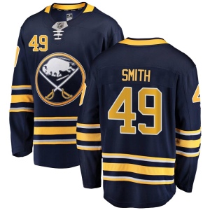 Men's C.j. Smith Buffalo Sabres C.J. Smith Breakaway Home Jersey - Navy Blue