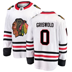 Men's Clark Griswold Chicago Blackhawks Breakaway Away Jersey - White