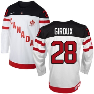 Men's Claude Giroux Team Canada Premier 100th Anniversary Olympic Hockey Jersey - White