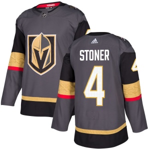 Men's Clayton Stoner Vegas Golden Knights Authentic Gray Jersey - Gold