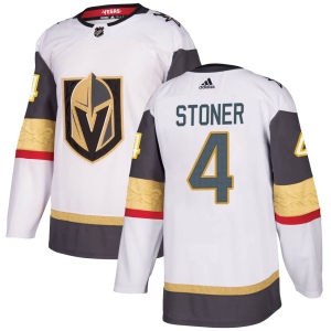 Men's Clayton Stoner Vegas Golden Knights Authentic White Away Jersey - Gold