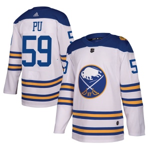 Men's Cliff Pu Buffalo Sabres Authentic 2018 Winter Classic Jersey - White