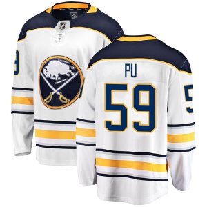 Men's Cliff Pu Buffalo Sabres Breakaway Away Jersey - White