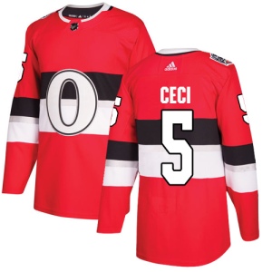 Men's Cody Ceci Ottawa Senators Authentic 2017 100 Classic Jersey - Red