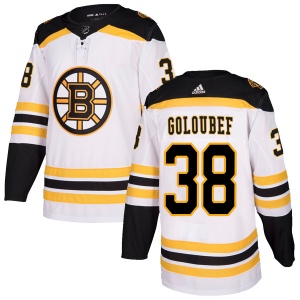 Men's Cody Goloubef Boston Bruins Authentic Away Jersey - White