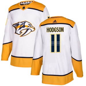 Men's Cody Hodgson Nashville Predators Authentic Away Jersey - White