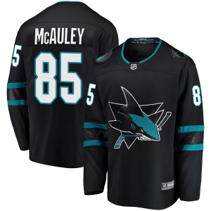 Men's Colby McAuley San Jose Sharks Breakaway Alternate Jersey - Black