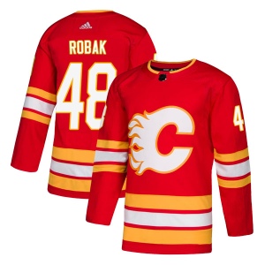 Men's Colby Robak Calgary Flames Authentic Alternate Jersey - Red