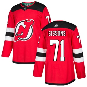 Men's Colby Sissons New Jersey Devils Authentic Home Jersey - Red