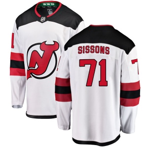 Men's Colby Sissons New Jersey Devils Breakaway Away Jersey - White