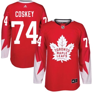 Men's Cole Coskey Toronto Maple Leafs Authentic Alternate Jersey - Red