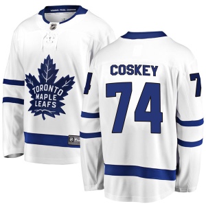 Men's Cole Coskey Toronto Maple Leafs Breakaway Away Jersey - White