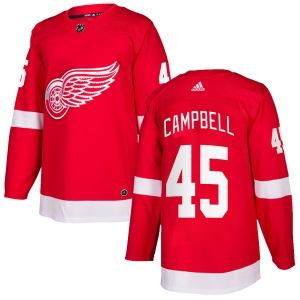 Men's Colin Campbell Detroit Red Wings Authentic Home Jersey - Red