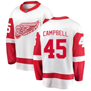 Men's Colin Campbell Detroit Red Wings Breakaway Away Jersey - White