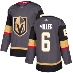 Men's Colin Miller Vegas Golden Knights Authentic Gray Jersey - Gold