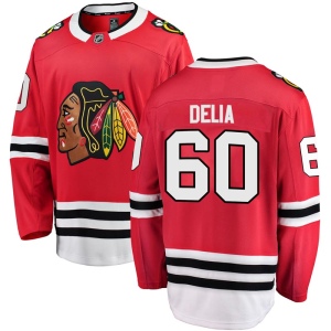 Men's Collin Delia Chicago Blackhawks Breakaway Home Jersey - Red