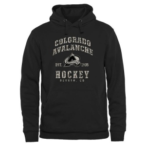 Men's Colorado Avalanche Camo Stack Pullover Hoodie - Black