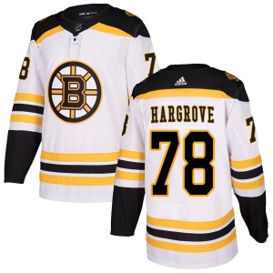 Men's Colton Hargrove Boston Bruins Authentic Away Jersey - White