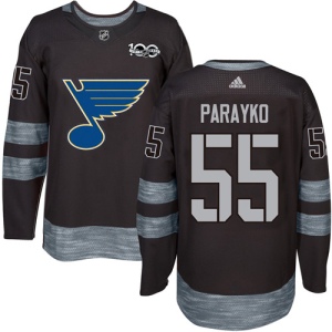 Men's Colton Parayko St. Louis Blues Authentic 1917-2017 100th Anniversary Jersey - Black