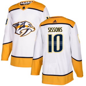 Men's Colton Sissons Nashville Predators Authentic Away Jersey - White