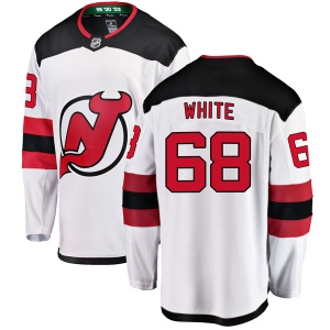 Men's Colton White New Jersey Devils Breakaway Away Jersey - White