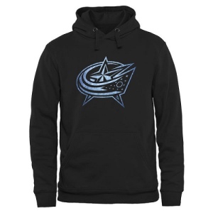 Men's Columbus Blue Jackets Rinkside Pond Hockey Pullover Hoodie - - Black