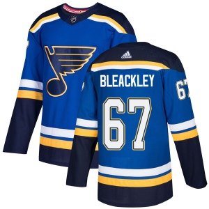 Men's Conner Bleackley St. Louis Blues Authentic Home Jersey - Blue