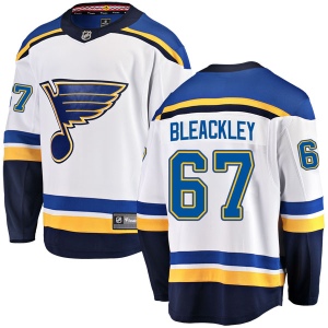 Men's Conner Bleackley St. Louis Blues Breakaway Away Jersey - White