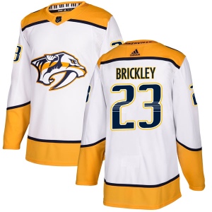 Men's Connor Brickley Nashville Predators Authentic Away Jersey - White