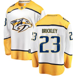 Men's Connor Brickley Nashville Predators Breakaway Away Jersey - White