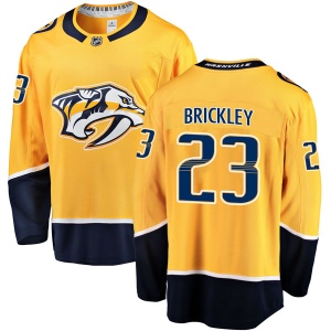 Men's Connor Brickley Nashville Predators Breakaway Home Jersey - Gold