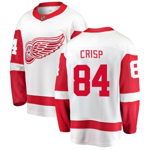 Men's Connor Crisp Detroit Red Wings Breakaway Away Jersey - White