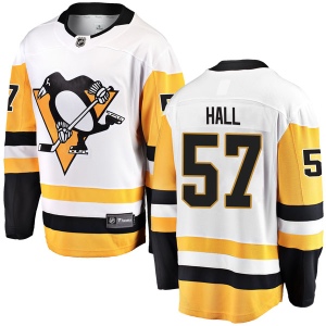 Men's Connor Hall Pittsburgh Penguins Breakaway Away Jersey - White