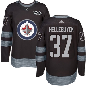 Men's Connor Hellebuyck Winnipeg Jets Authentic 1917-2017 100th Anniversary Jersey - Black