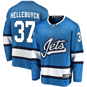 Men's Connor Hellebuyck Winnipeg Jets Breakaway Alternate Jersey - Blue