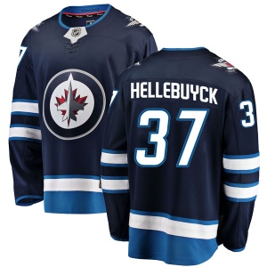 Men's Connor Hellebuyck Winnipeg Jets Breakaway Home Jersey - Blue