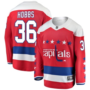 Men's Connor Hobbs Washington Capitals Breakaway Alternate Jersey - Red