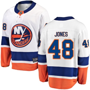 Men's Connor Jones New York Islanders Breakaway Away Jersey - White