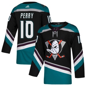 Men's Corey Perry Anaheim Ducks Authentic Teal Alternate Jersey - Black