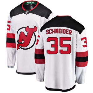 Men's Cory Schneider New Jersey Devils Breakaway Away Jersey - White