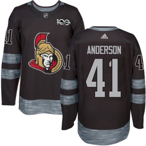 Men's Craig Anderson Ottawa Senators Authentic 1917-2017 100th Anniversary Jersey - Black