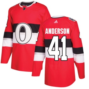 Men's Craig Anderson Ottawa Senators Authentic 2017 100 Classic Jersey - Red