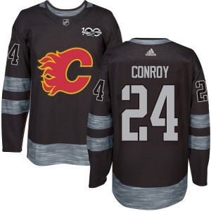 Men's Craig Conroy Calgary Flames Authentic 1917-2017 100th Anniversary Jersey - Black