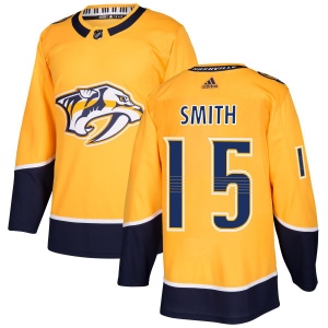 Men's Craig Smith Nashville Predators Authentic Jersey - Gold