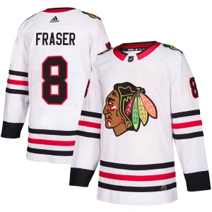 Men's Curt Fraser Chicago Blackhawks Authentic Away Jersey - White