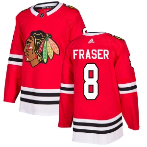 Men's Curt Fraser Chicago Blackhawks Authentic Home Jersey - Red