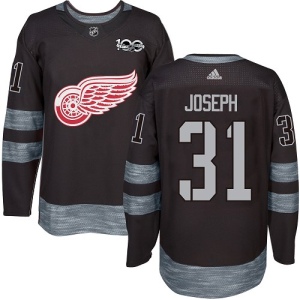 Men's Curtis Joseph Detroit Red Wings Authentic 1917-2017 100th Anniversary Jersey - Black