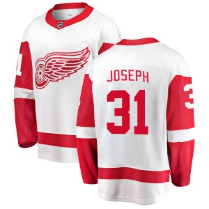 Men's Curtis Joseph Detroit Red Wings Breakaway Away Jersey - White